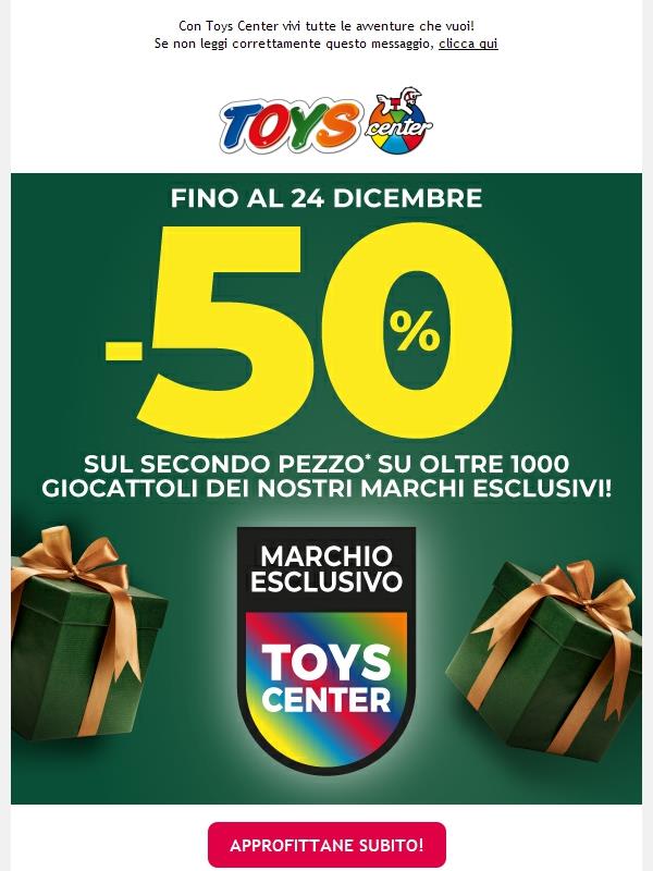 🎁 -50% sul secondo pezzo su tutti i nostri marchi esclusivi!