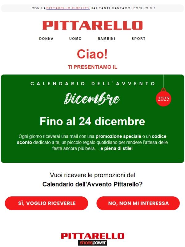 È arrivato il Calendario dell'Avvento Pittarello 🎄
