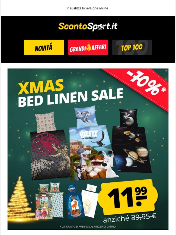Saldi biancheria da letto X-MAS a soli 11,99 € 🤩 Scopri i diversi motivi!