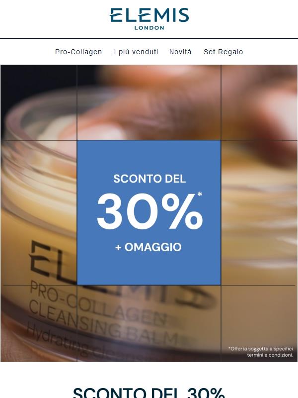 30% di sconto sui nostri bestseller skincare ⚡