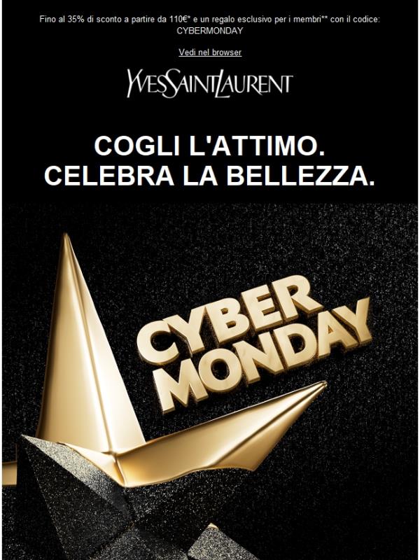 Cyber Monday: approfitta di privilegi esclusivi