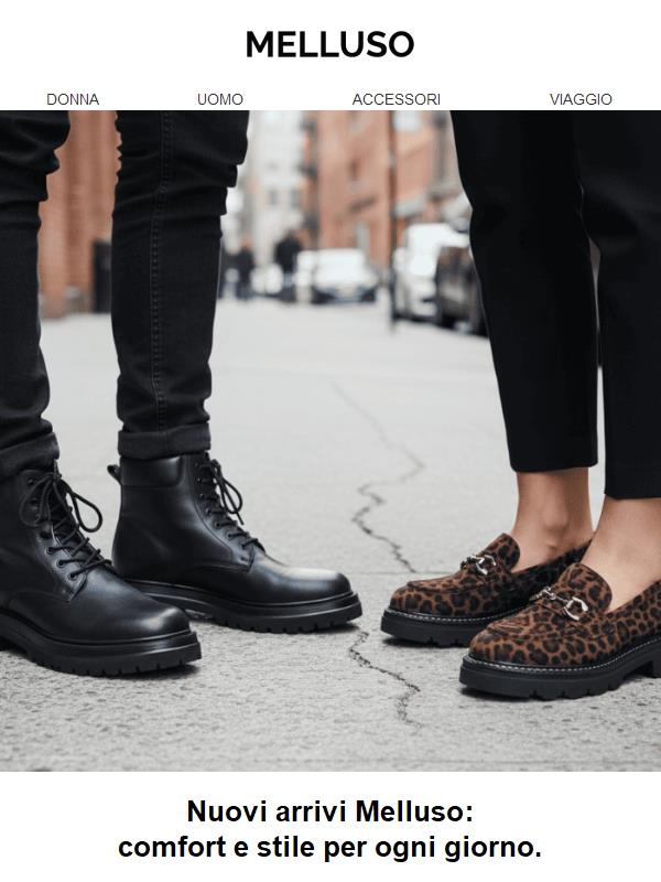 Passi che parlano di stile. I nuovi modelli Melluso sono qui