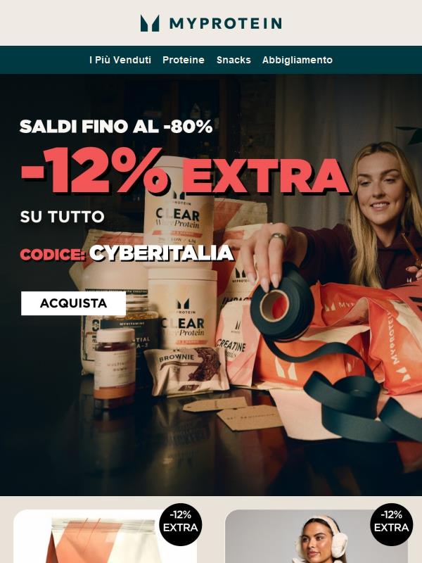 Ultime Ore ⏰ -12% EXTRA su Tutto