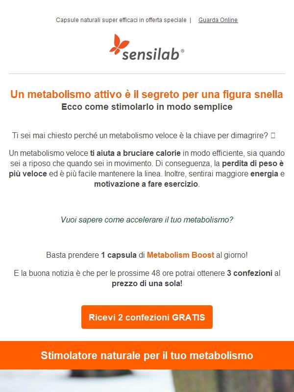 Stimola il metabolismo e ritrova l'energia⚡
