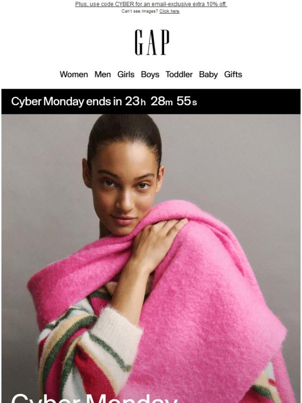 *Bonus day:* order now for 60% off Cyber deals (ends tonight) + 50% off everything