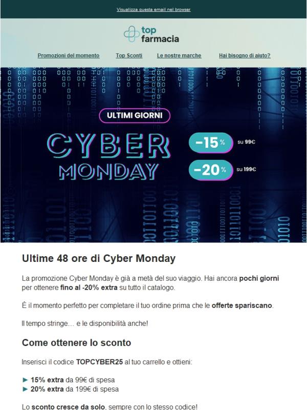 Ultime 48h di Cyber Monday