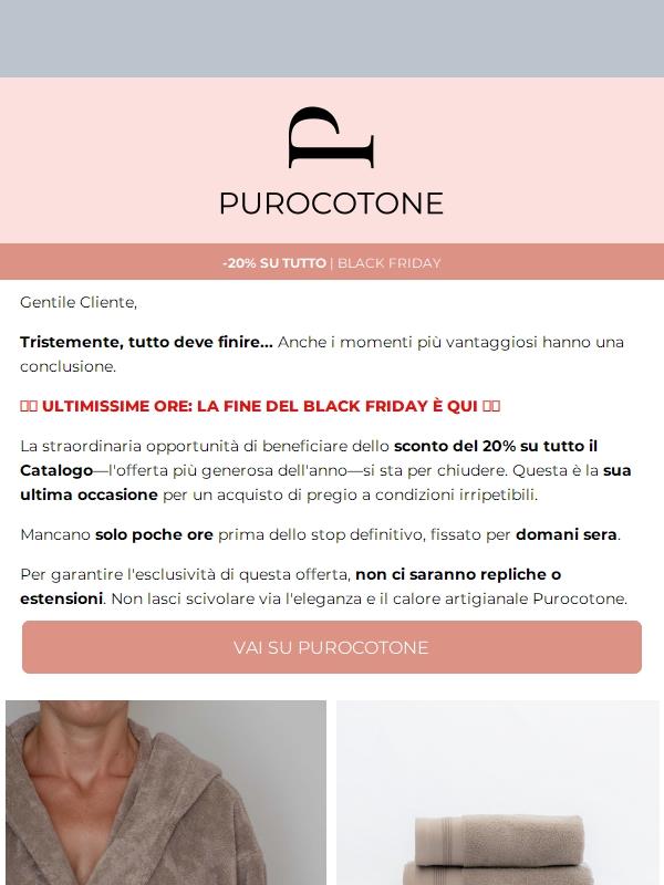 Il Black Friday sta per terminare davvero, mancano poche ore.