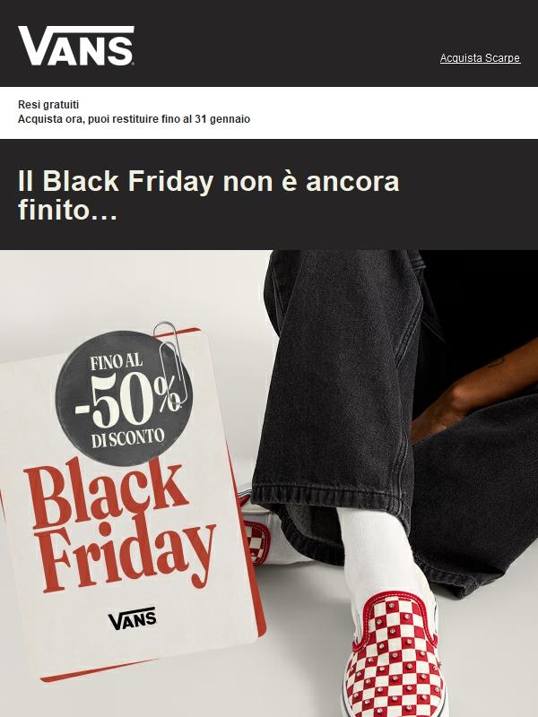 Il Black Friday continua: Non perdere questa occasione