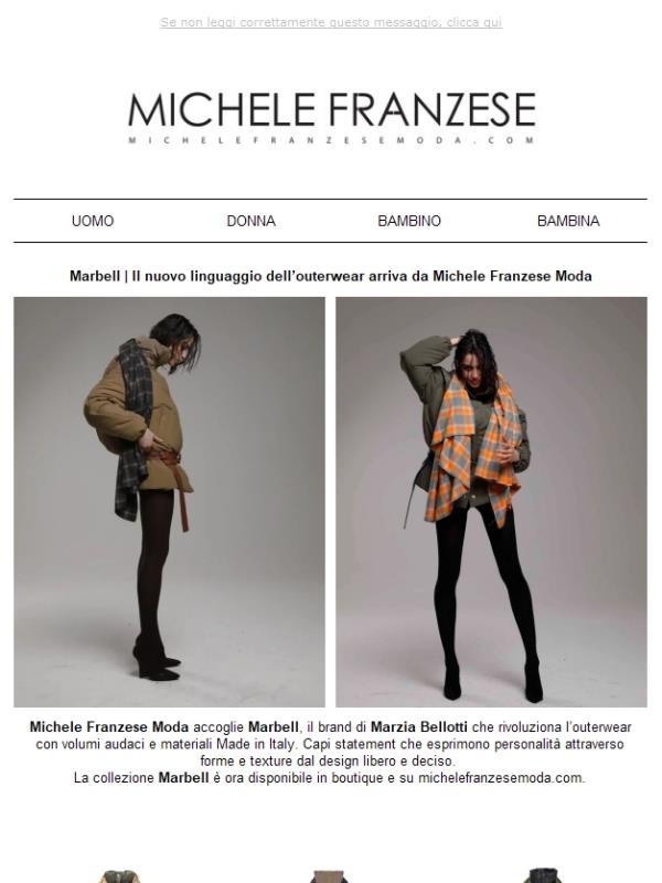 Marbell | Il nuovo linguaggio dell’outerwear da Michele Franzese Moda