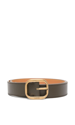 Rounded soft leather belt