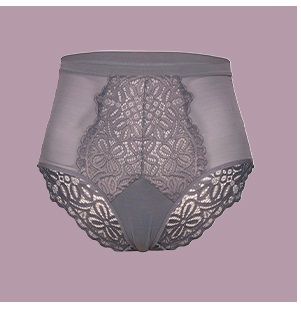 Maxi slip in microfibra con pizzo a tema floreale