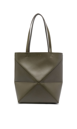 Puzzle Fold medium leather tote