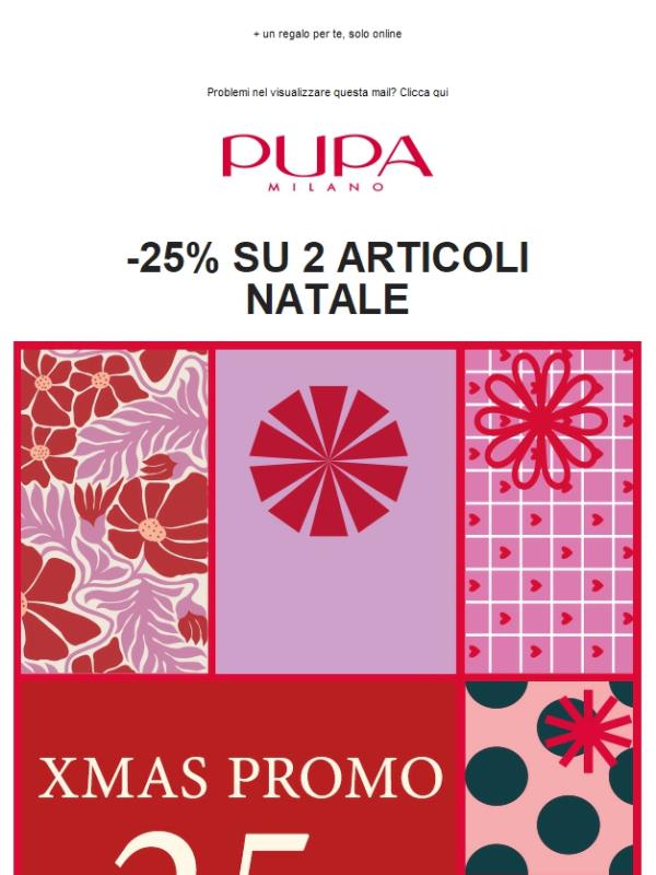 La XMAS PROMO continua🎄-25% con l’acquisto di 2 articoli NATALE