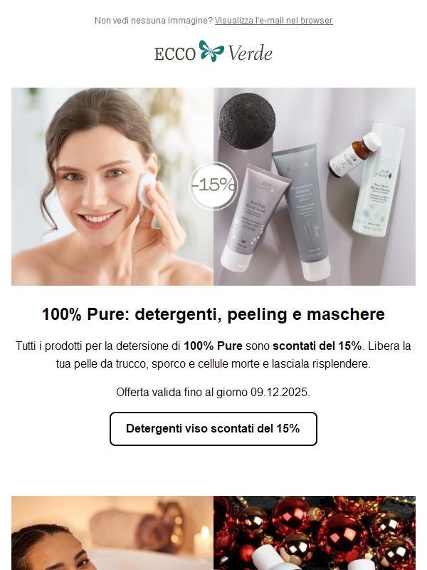 100% Pure: -15% sui detergenti e peeling viso✨