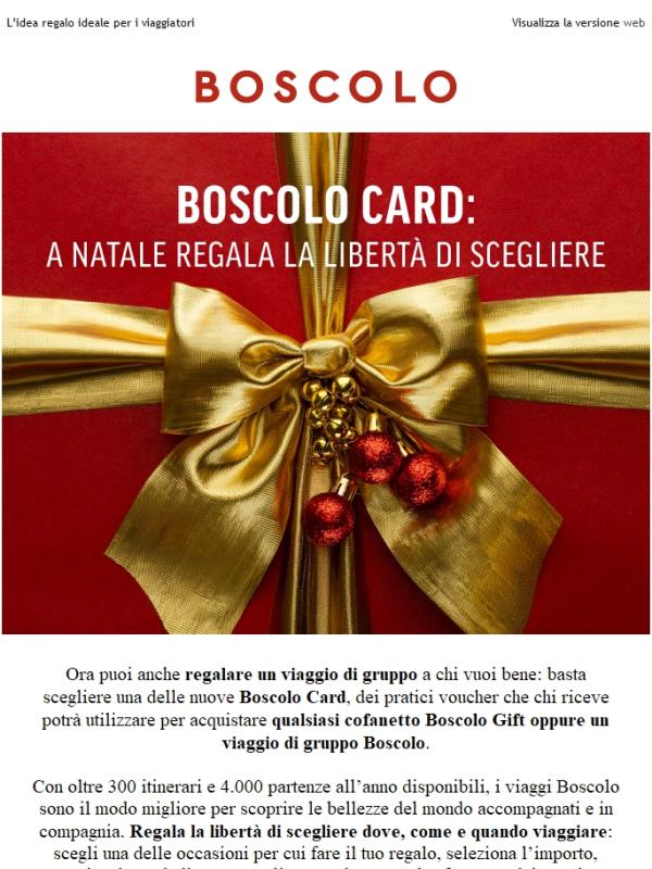 Regala una Boscolo Card, anche per viaggi di gruppo