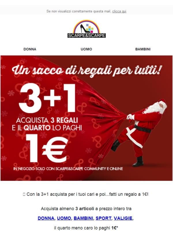 E' tornata la 3+1 🎅 Acquista per i tuoi cari e poi...