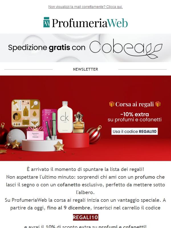 🎁 -10% su profumi e cofanetti!