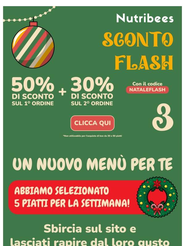 50% + 30% di sconto flash ⚡️