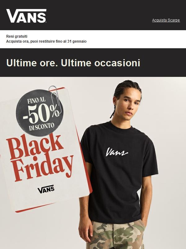 Ultime ore: Black Friday continua termina a mezzanotte!