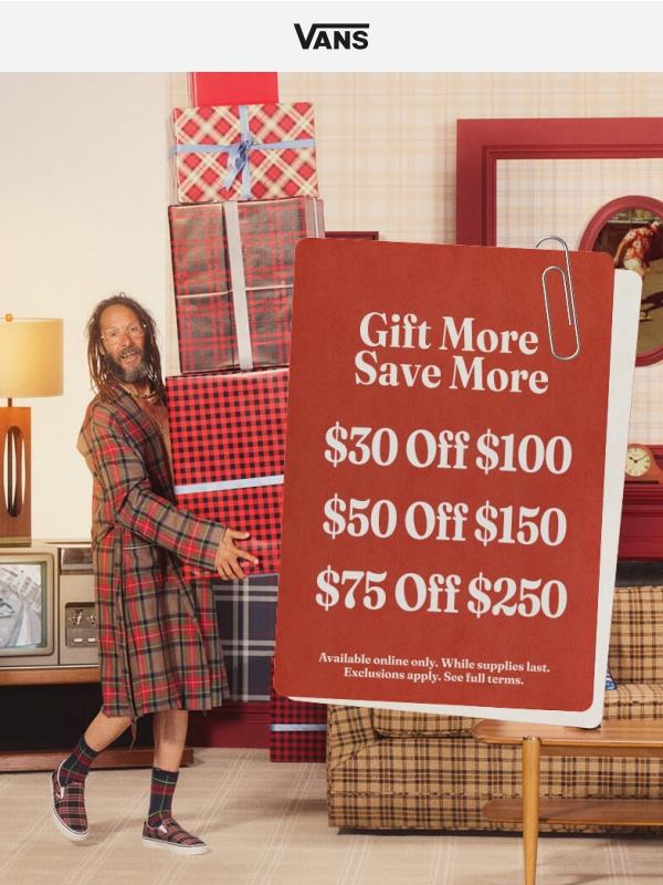 Gift more, save more for the holidays