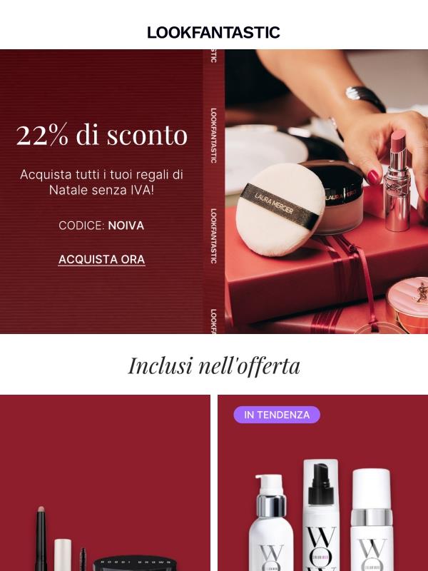22% di sconto | Regali di Natale senza IVA!