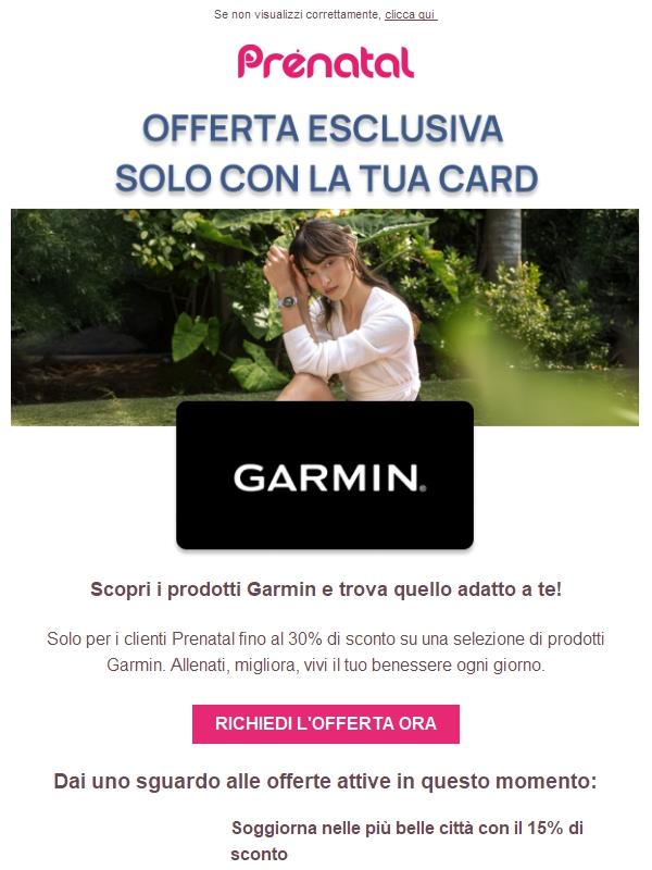 Fino al 30% sui prodotti Garmin