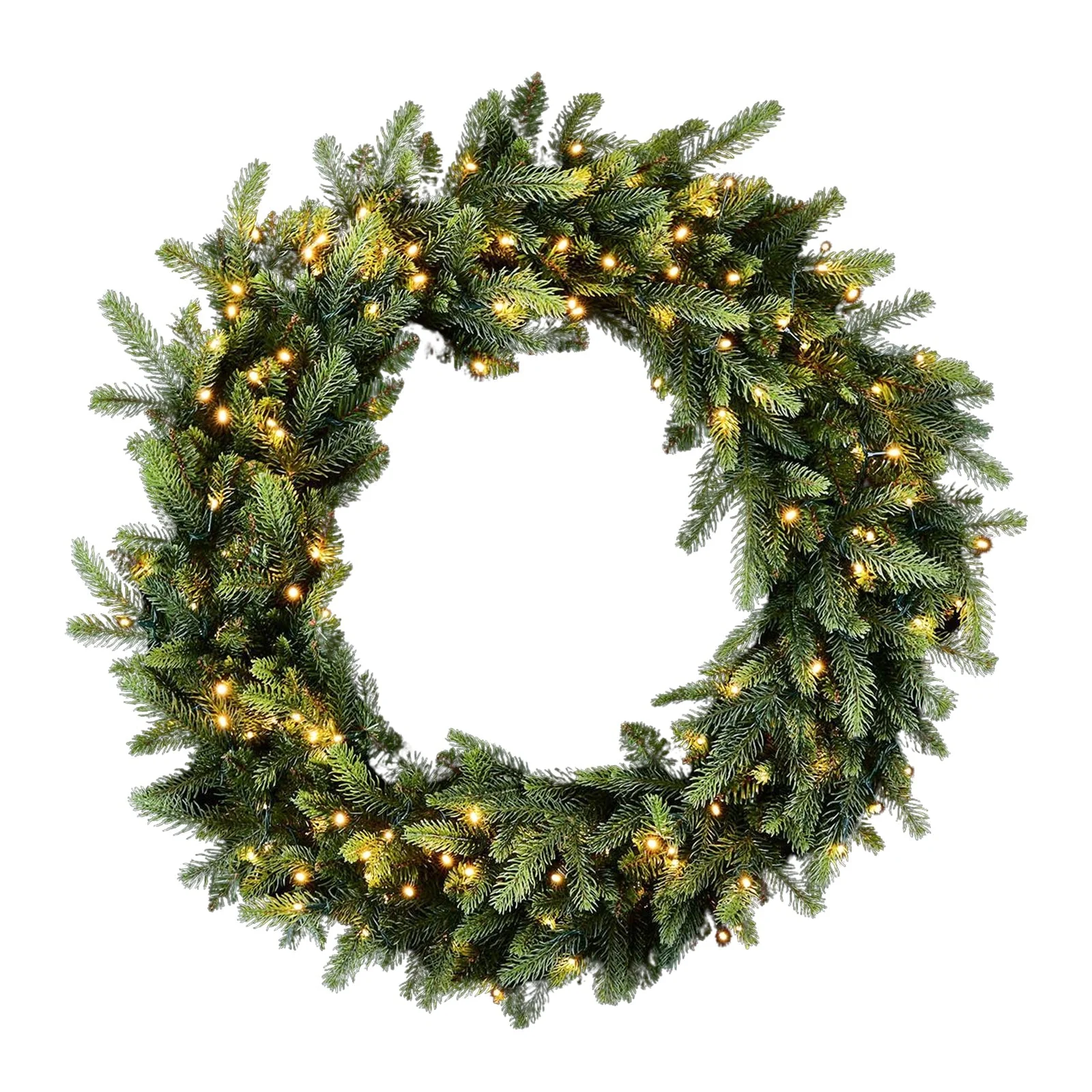 Ghirlanda "Luxury" con Microled retro porta natalizio in PE effetto Real Touch