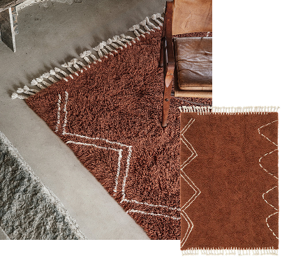 Collage of the rug Rifka