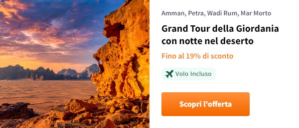 Grand Tour della Giordania con notte nel deserto