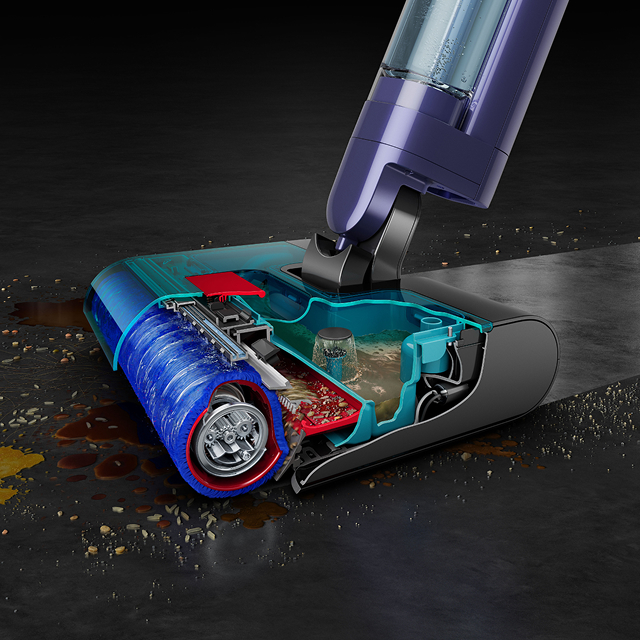 Dettaglio del lavapavimenti Dyson Clean+Wash Hygiene.