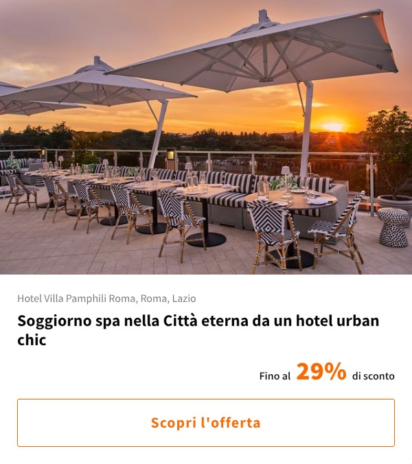 Soggiorno spa nella Città eterna da un hotel urban chic