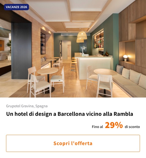 Un hotel di design a Barcellona vicino alla Rambla