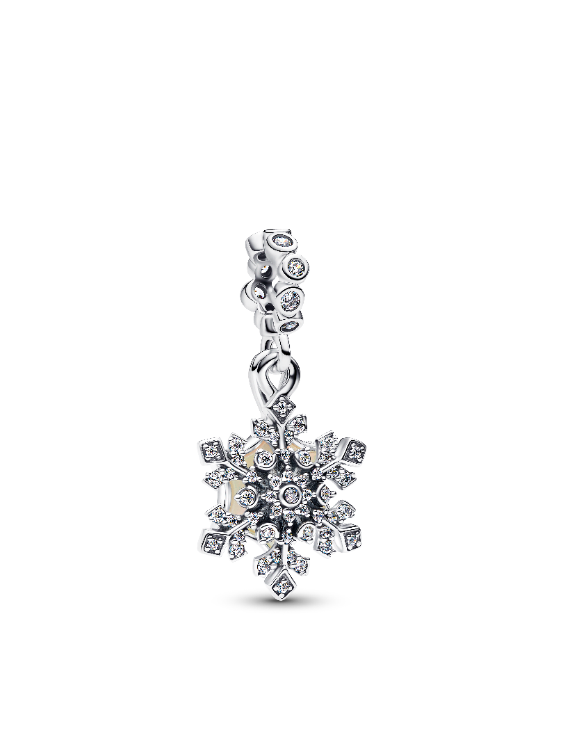 Opalescent Snowflake Double Dangle Charm