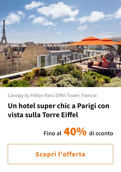 Un hotel super chic a Parigi con vista sulla Torre Eiffel