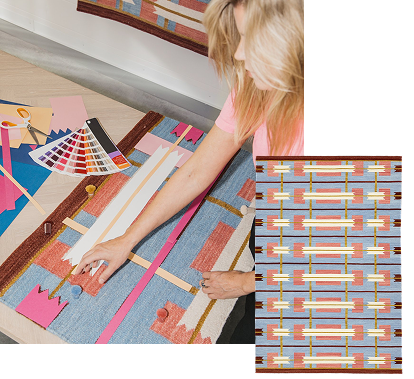 Collage of the rug Sigrid