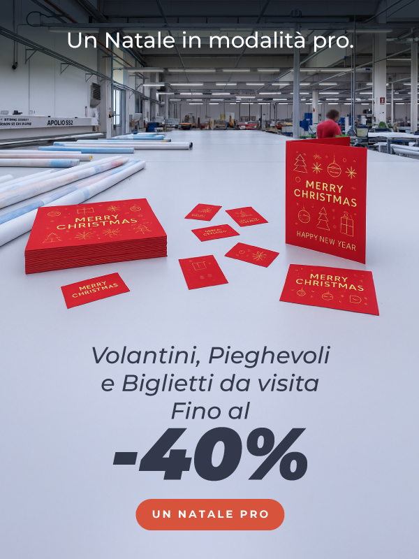 Fino al -40% sui volantini, pieghevoli e biglietti da visita
