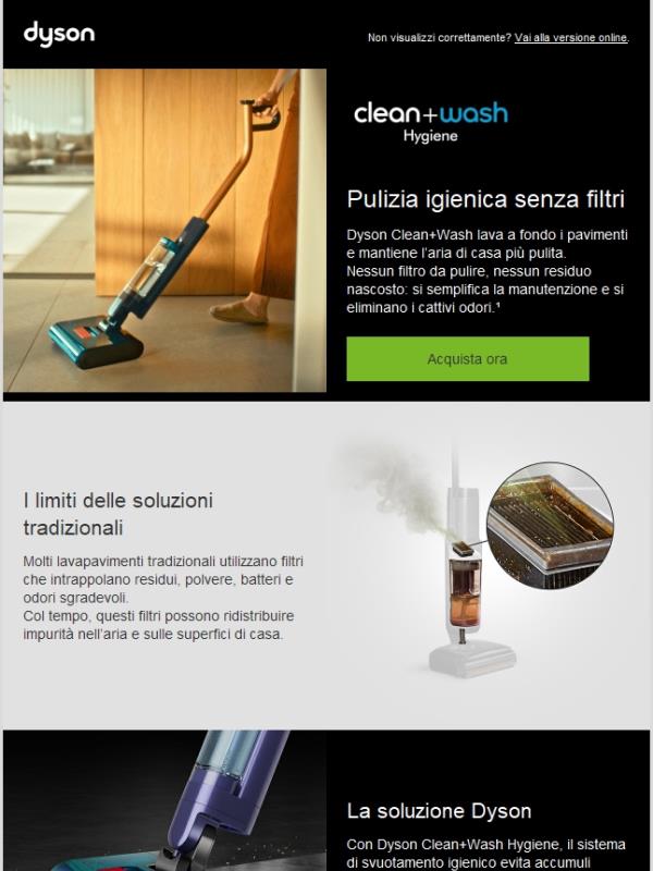 Liberati da batteri e cattivi odori con Dyson Clean+Wash Hygiene