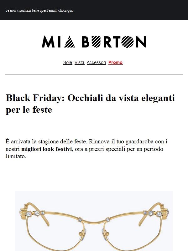 Saldi Black Friday: occhiali da vista