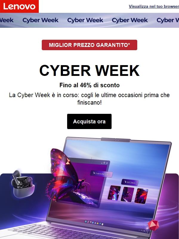 Hai perso il Cyber Monday? Niente panico.