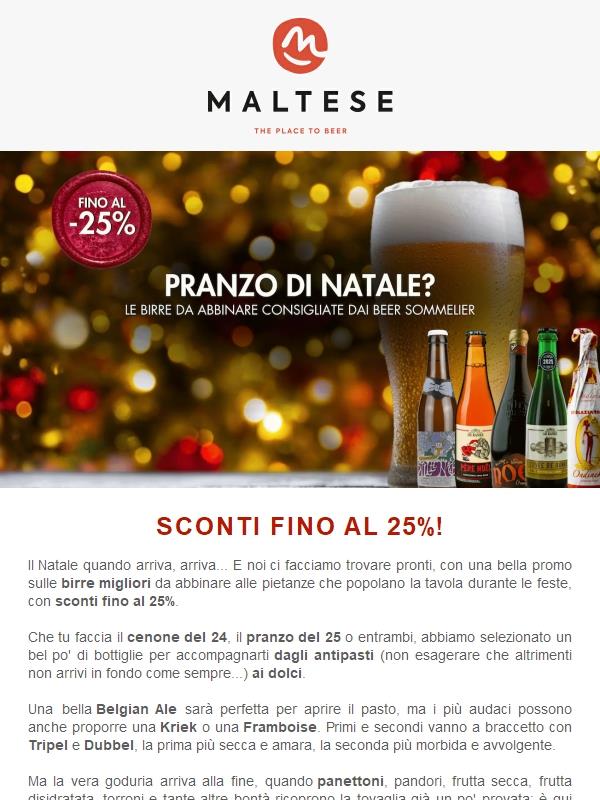 Sconti fino al 25% per il tuo pranzo di Natale!