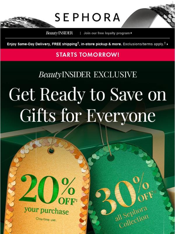 Are you ready to save 20% on your purchase starting TOMORROW ⁉️