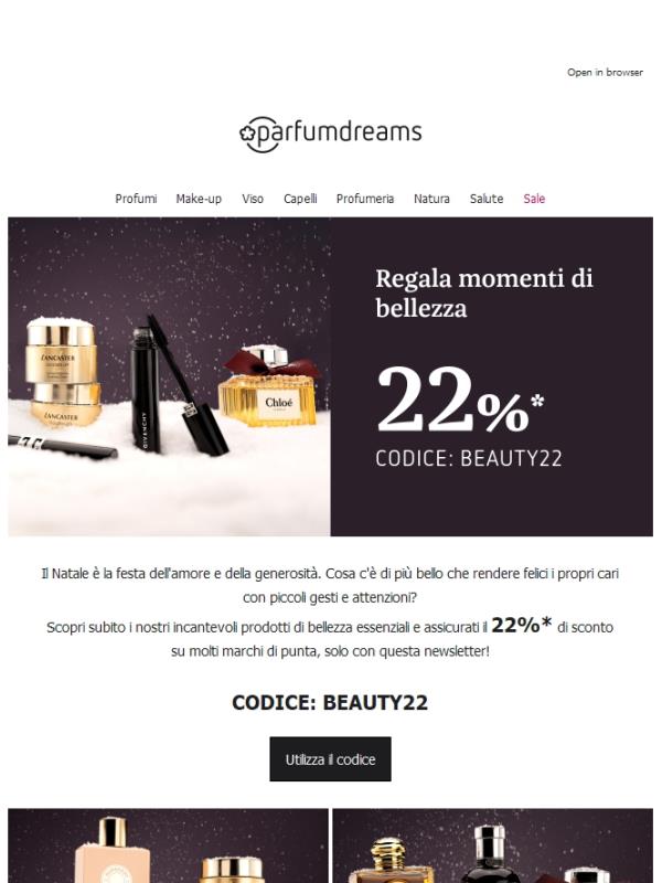 -22% per magici momenti di bellezza ✨