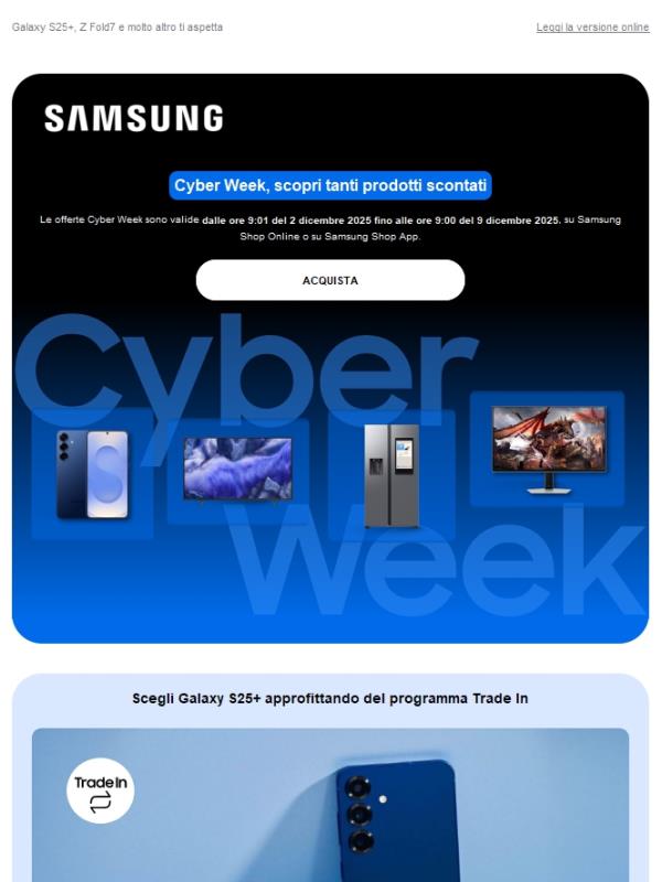 Sconti Cyber Week e non solo!