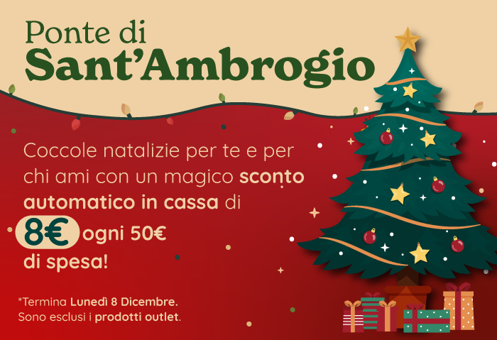 Sconto automatico in cassa di €8 ogni €50 di spesa