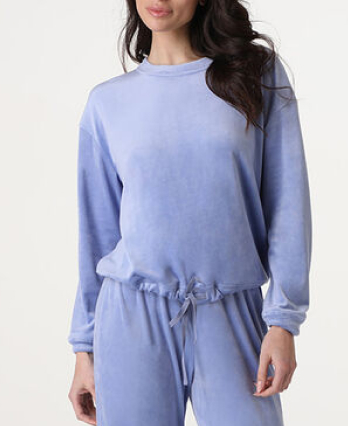 pigiama girocollo ciniglia ortensia