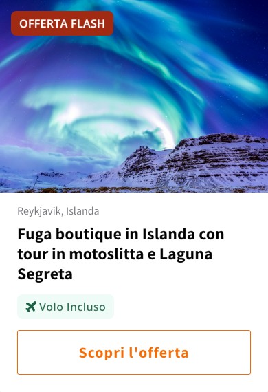 Fuga boutique in Islanda con tour in motoslitta e Laguna Segreta