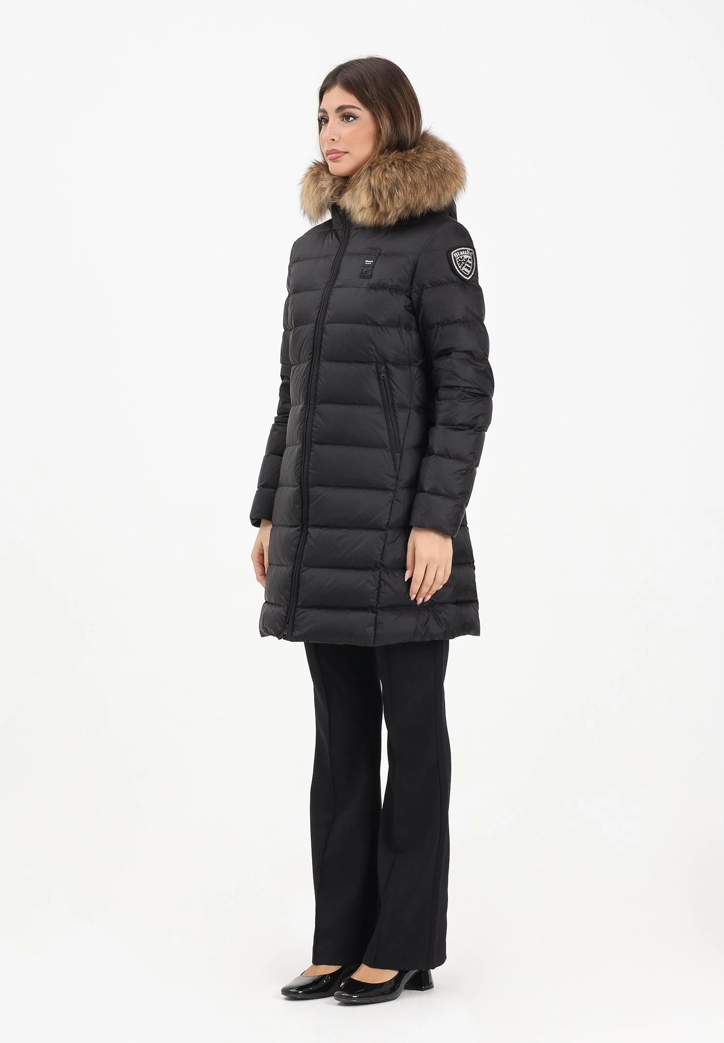 Image of BLAUER Piumino lungo KRISTIN nero da donna