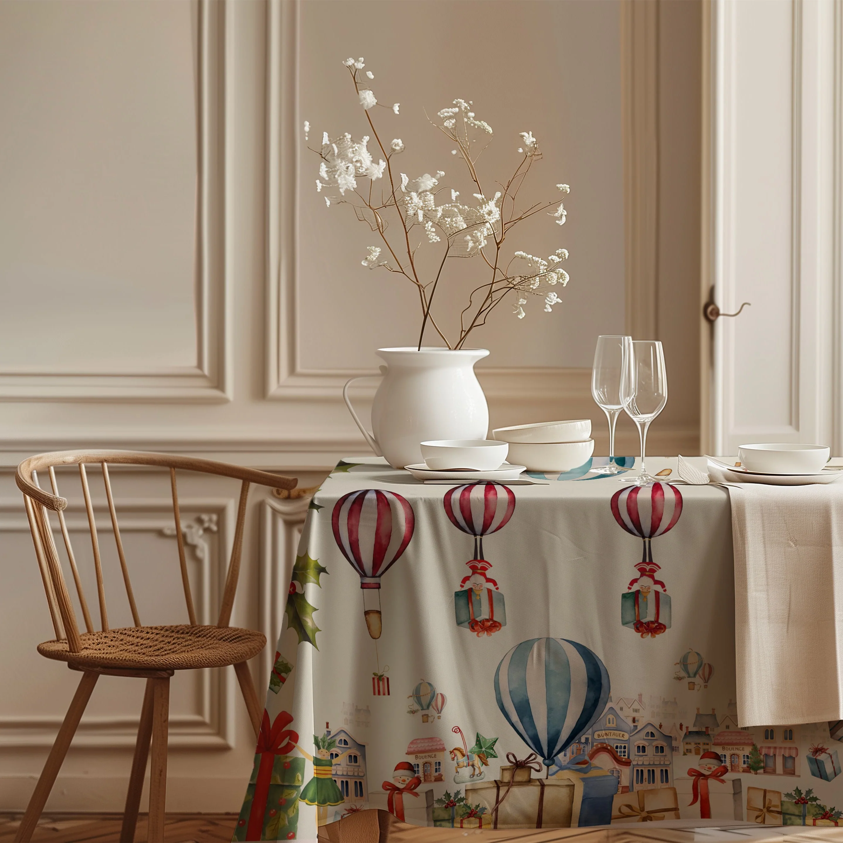 Image of Tovaglia in Puro <br>Cotone - <b>Mongolfiera