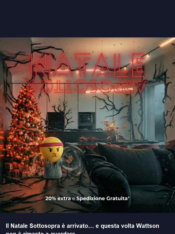🔦 Natale Sottosopra: Wattson apre il varco agli sconti EXTRA!