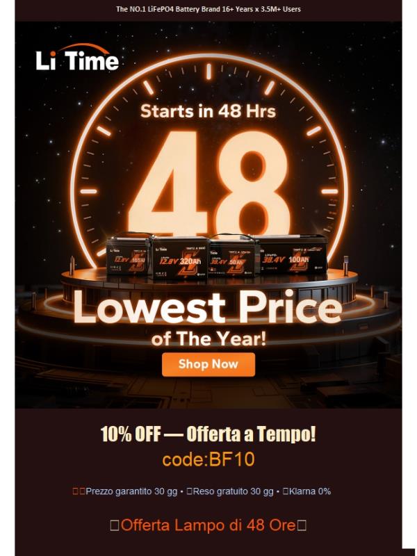 💥 Prezzi del Black Friday di Nuovo Disponibili per un Tempo Limitato!